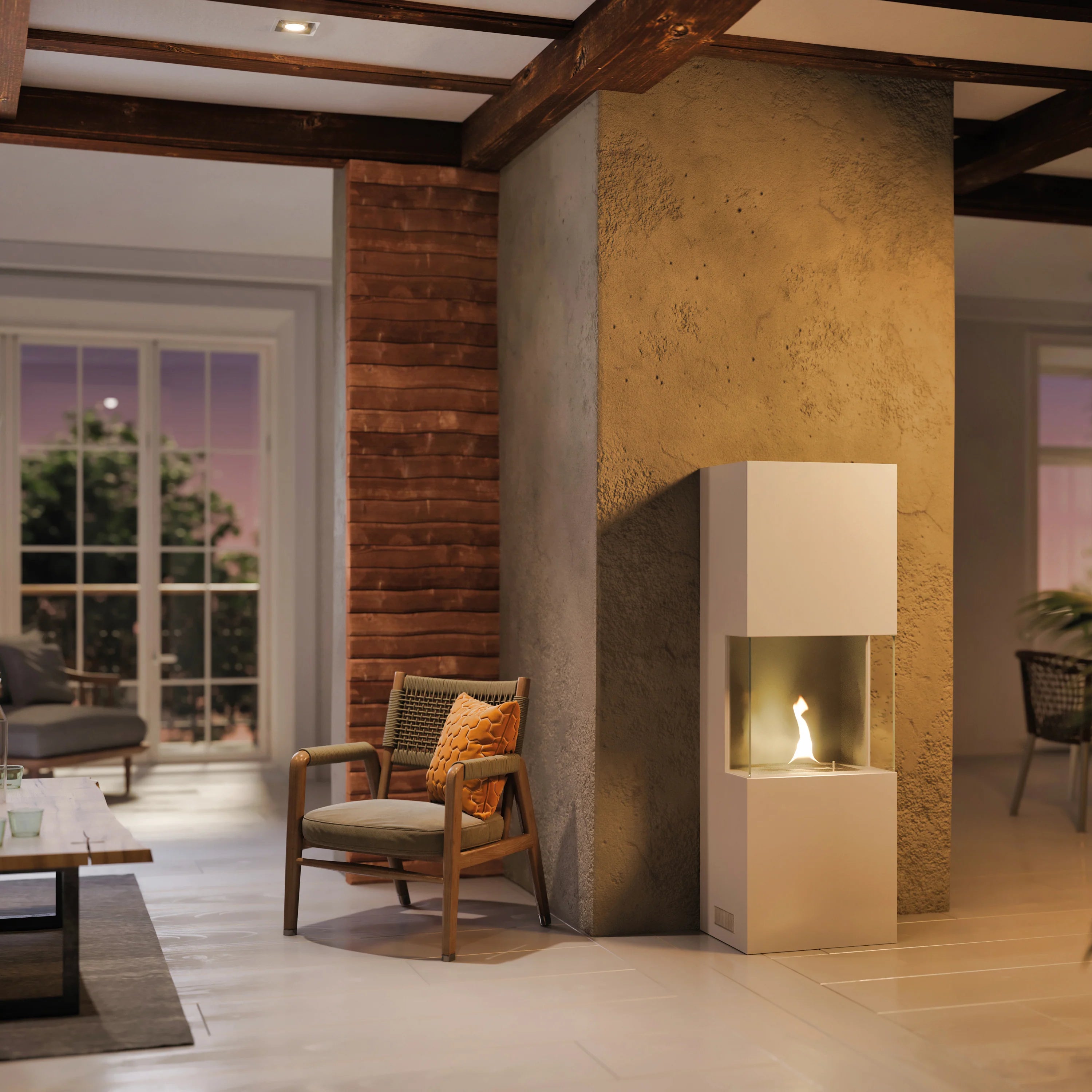 Caminetto autoportante Tenderflame Indie – 2000W - incluso accendino e carburante - Outdoor Privé