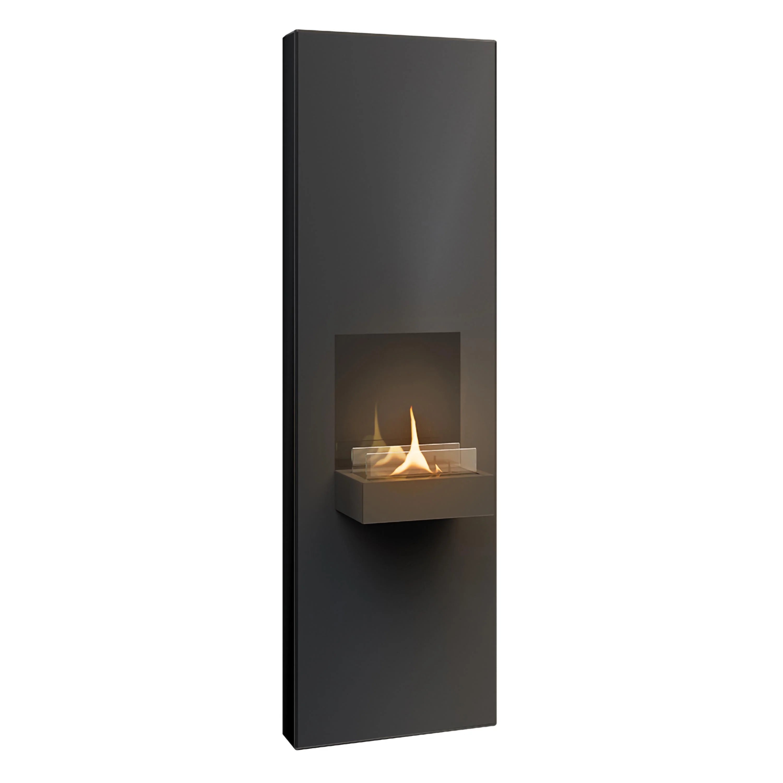 Caminetto da parete Tenderflame Rock 90 Black – fiamma pulita 1100W - Outdoor Privé
