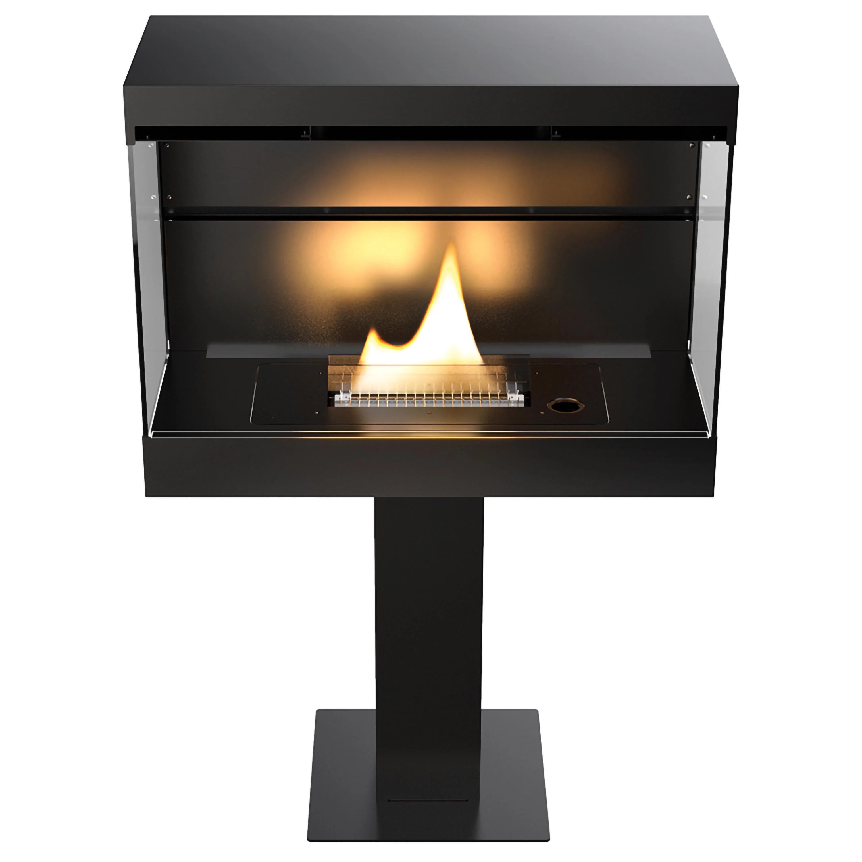 Caminetto Tenderflame Stack Black – 2000 W - fiamma pulita senza canna fumaria - Outdoor Privé