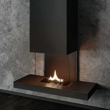 Caminetto da parete Tenderflame Riff Black con accendino e carburante omaggio - Outdoor Privé
