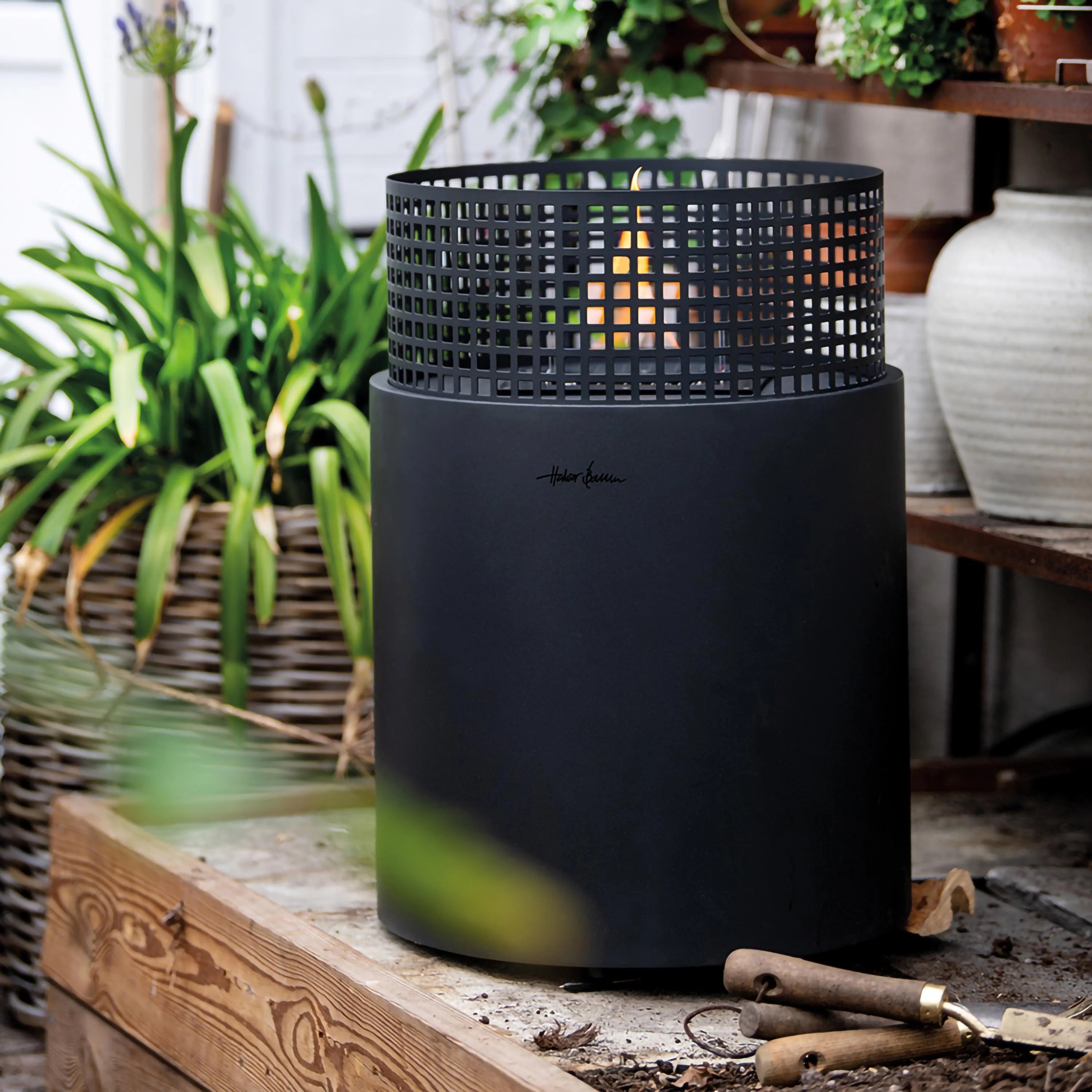 Braciere da terra Tenderflame Mossel Bay Black Ø40 – 1100W - Outdoor Privé