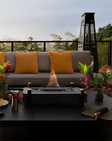 Caminetto da tavolo Tenderflame Table Mountain 180 – nero, 2000W senza fumo - Outdoor Privé