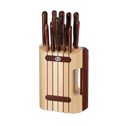 Ceppo 11 coltelli Victorinox Wood da cucina in faggio - Outdoor Privé