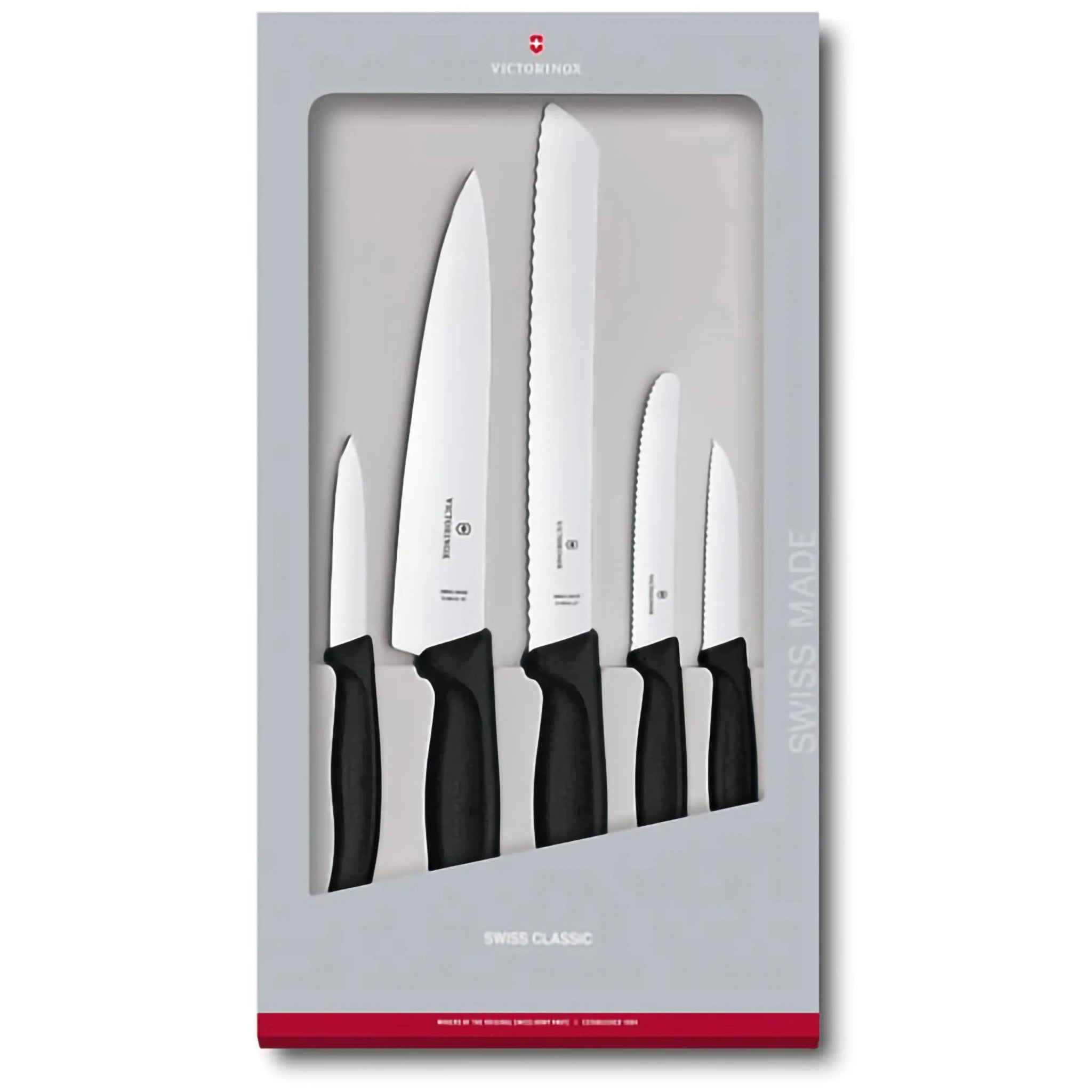 Set 5 coltelli da cucina Victorinox Swiss Classic nero - Outdoor Privé