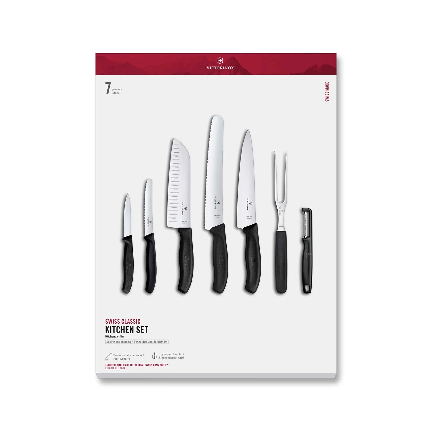Set Cucina 7 Pezzi Victorinox Swiss Classic Nero - Outdoor Privé