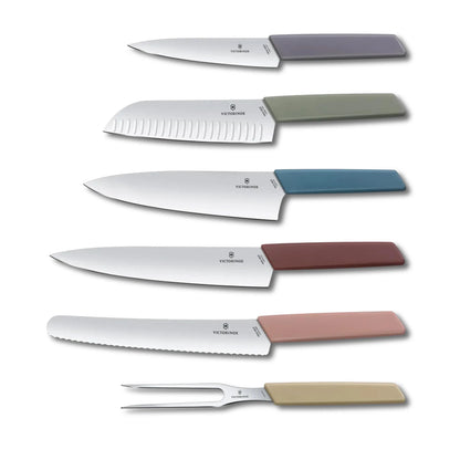 Ceppo coltelli Victorinox Swiss Modern – 6 pezzi colorati assortiti - Outdoor Privé