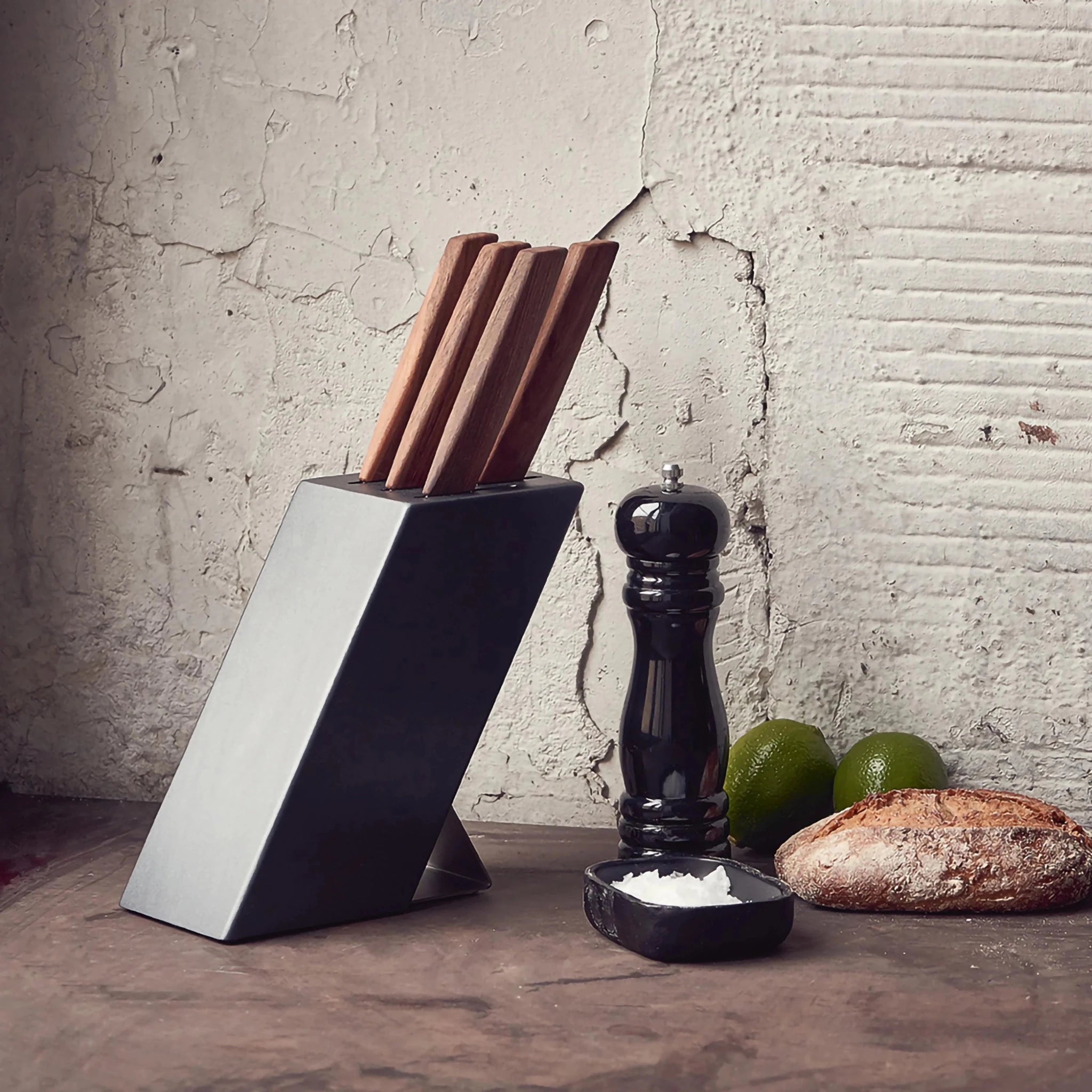 Ceppo 6 Pezzi Coltelli Victorinox Swiss Modern da Cucina in Noce - Outdoor Privé