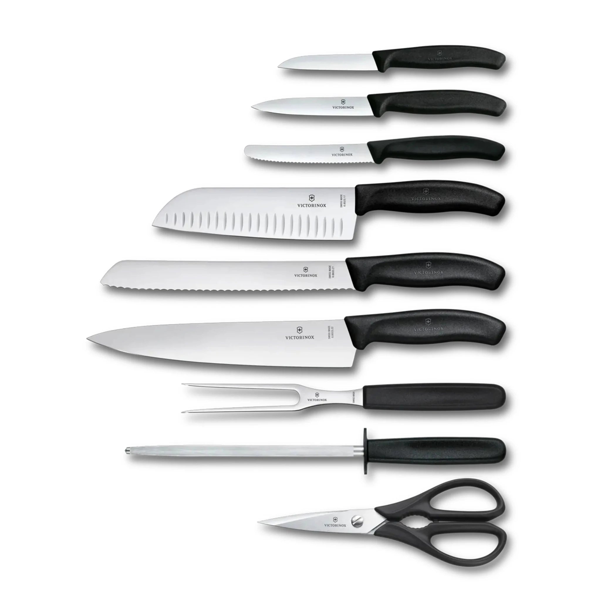 Ceppo 9 Coltelli Victorinox Swiss Classic Extension Nero - Outdoor Privé