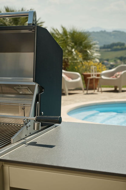 Barbecue a gas Status Mid e Max con carrello Fontana Forni - Outdoor Privé
