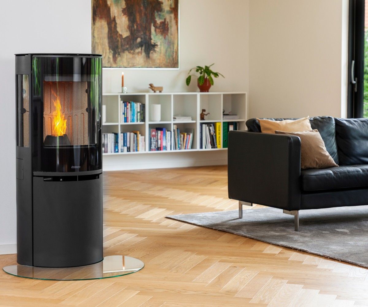 Stufa a pellet Aduro P5 LUX 6,8 kW A+ | Vetri laterali, Wi - Fi - Outdoor Privé