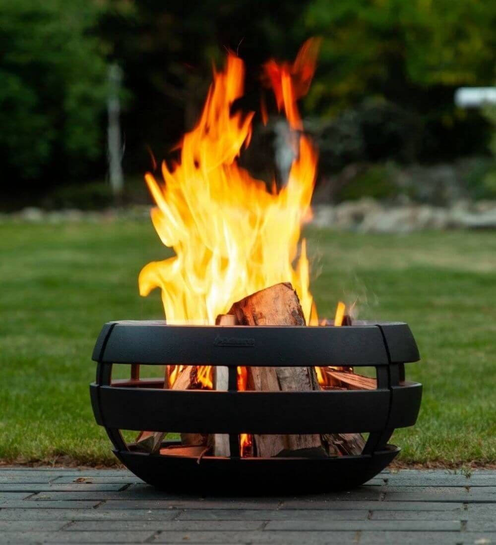 Braciere da giardino Aduro Fire Ball – ghisa Ø47 cm con griglia - Outdoor Privé