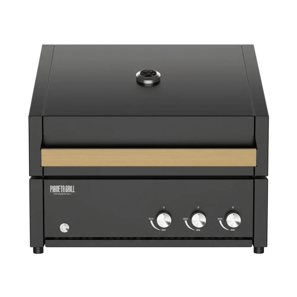 Barbecue a gas da incasso e appoggio Pianeta Grill Fry Top 600 – 3 fuochi con Teppanyaki - Outdoor Privé