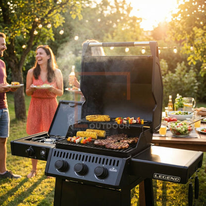 Barbecue a gas Napoleon Legend 365 SB – 3 bruciatori + fornello laterale - Outdoor Privé