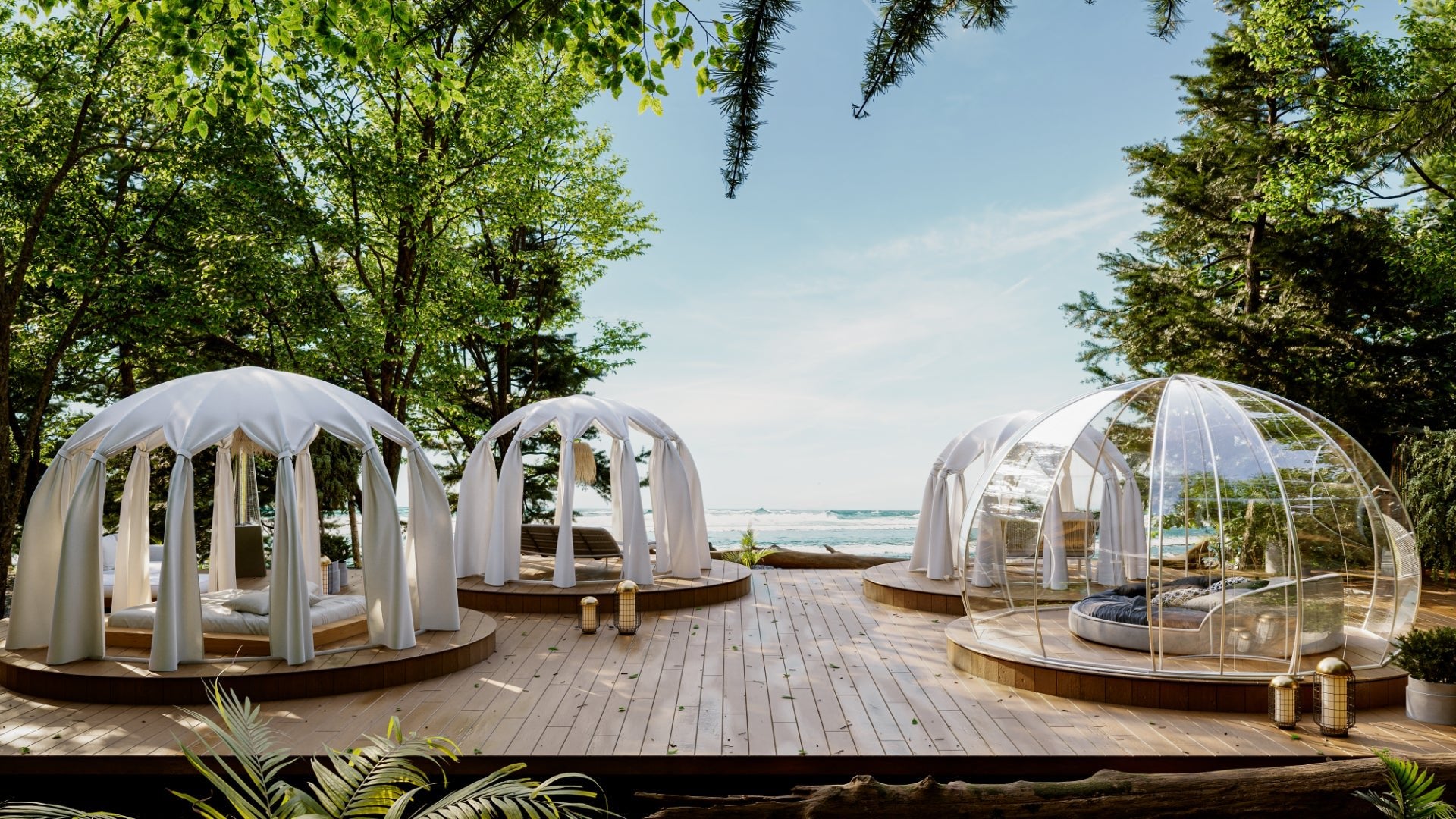 Igloo Solaris Bolla 300 Liberty 4,52 m² | Canopy estivo in tessuto - Outdoor Privé