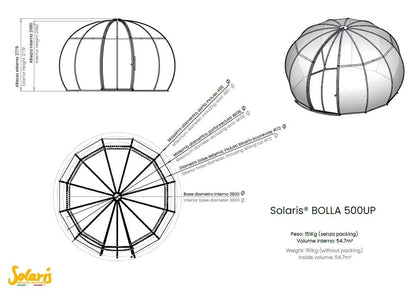 Igloo Solaris Bolla 500 Liberty 11,34 m² | Canopy estivo - Outdoor Privé