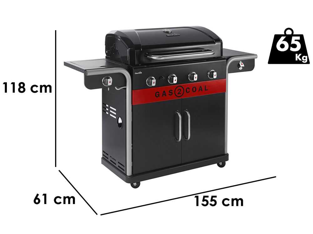 Barbecue Char-Broil Gas2Coal 2.0 4B – ibrido gas/carbone con 4 bruciatori - Outdoor Privé