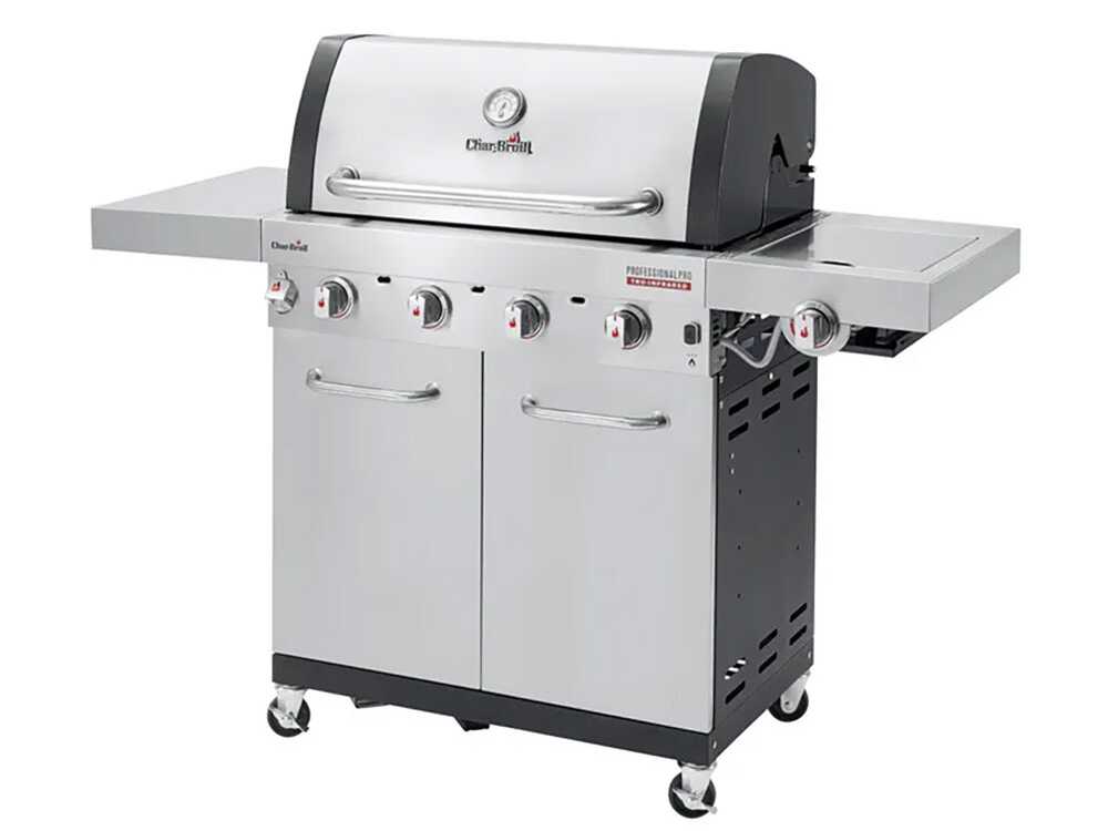Barbecue a gas Char-Broil Professional Pro S4 – 4 bruciatori, TRU-Infrared e fornello laterale - Outdoor Privé