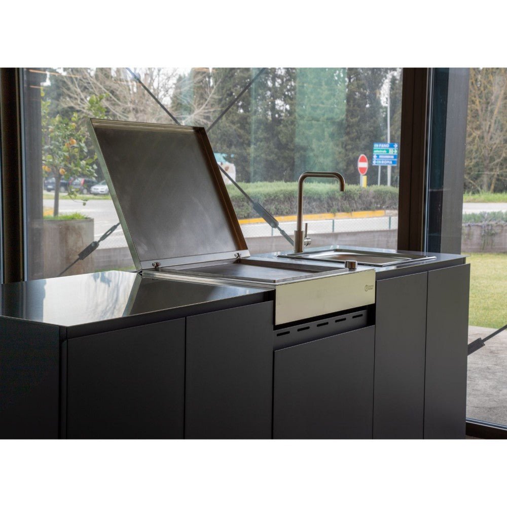 Cucina da Esterno Flaminia – Monoblocco con Barbecue Moon Elettrico - Outdoor Privé