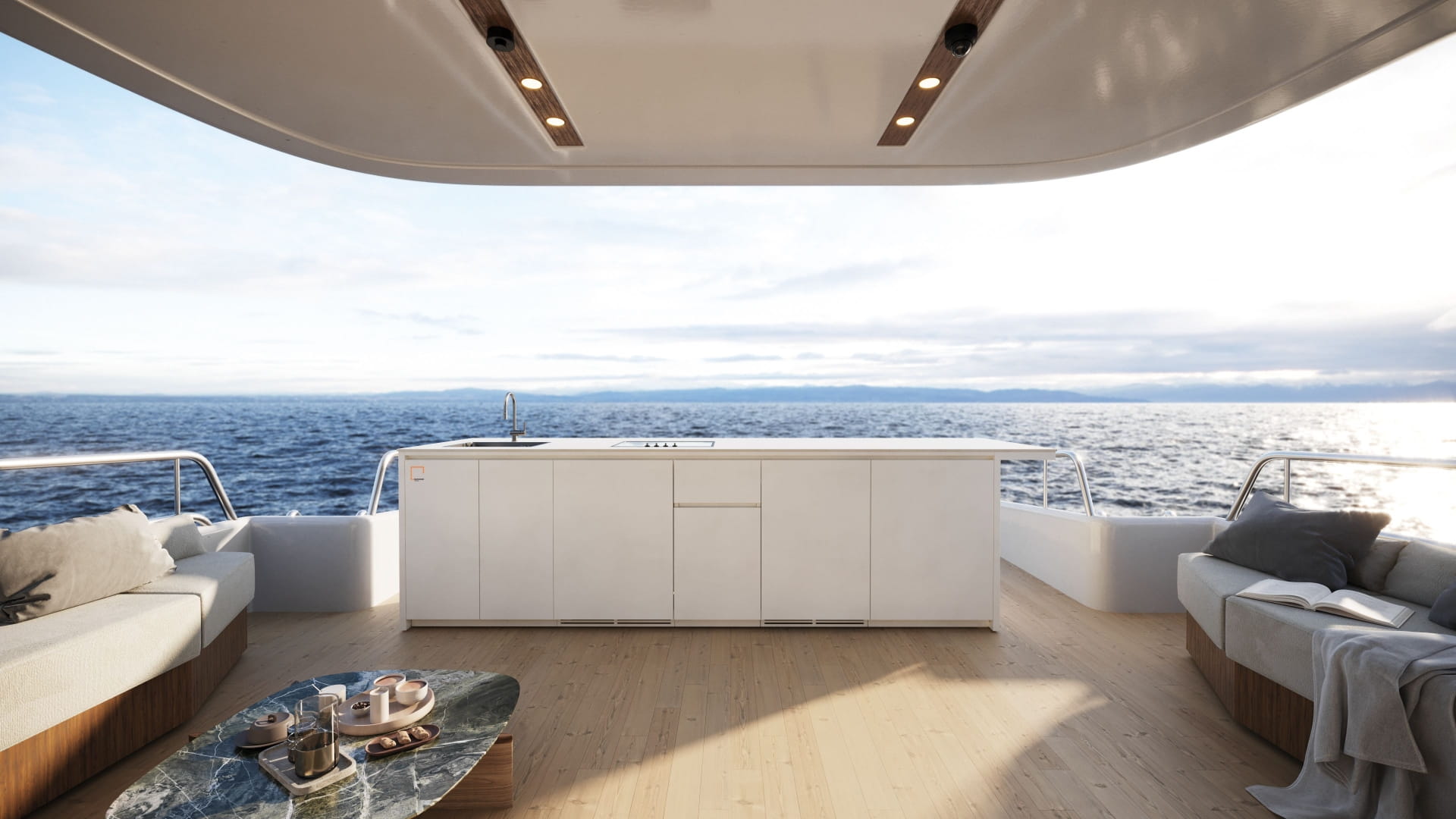 cucina da esterno su yacht