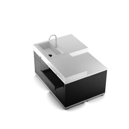 Cucina ad isola inox Le Marquier MC80E4D – 4 elementi - Outdoor Privé