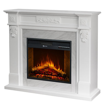 Camino elettrico Divina Fire Truman da terra effetto marmo - Outdoor Privé
