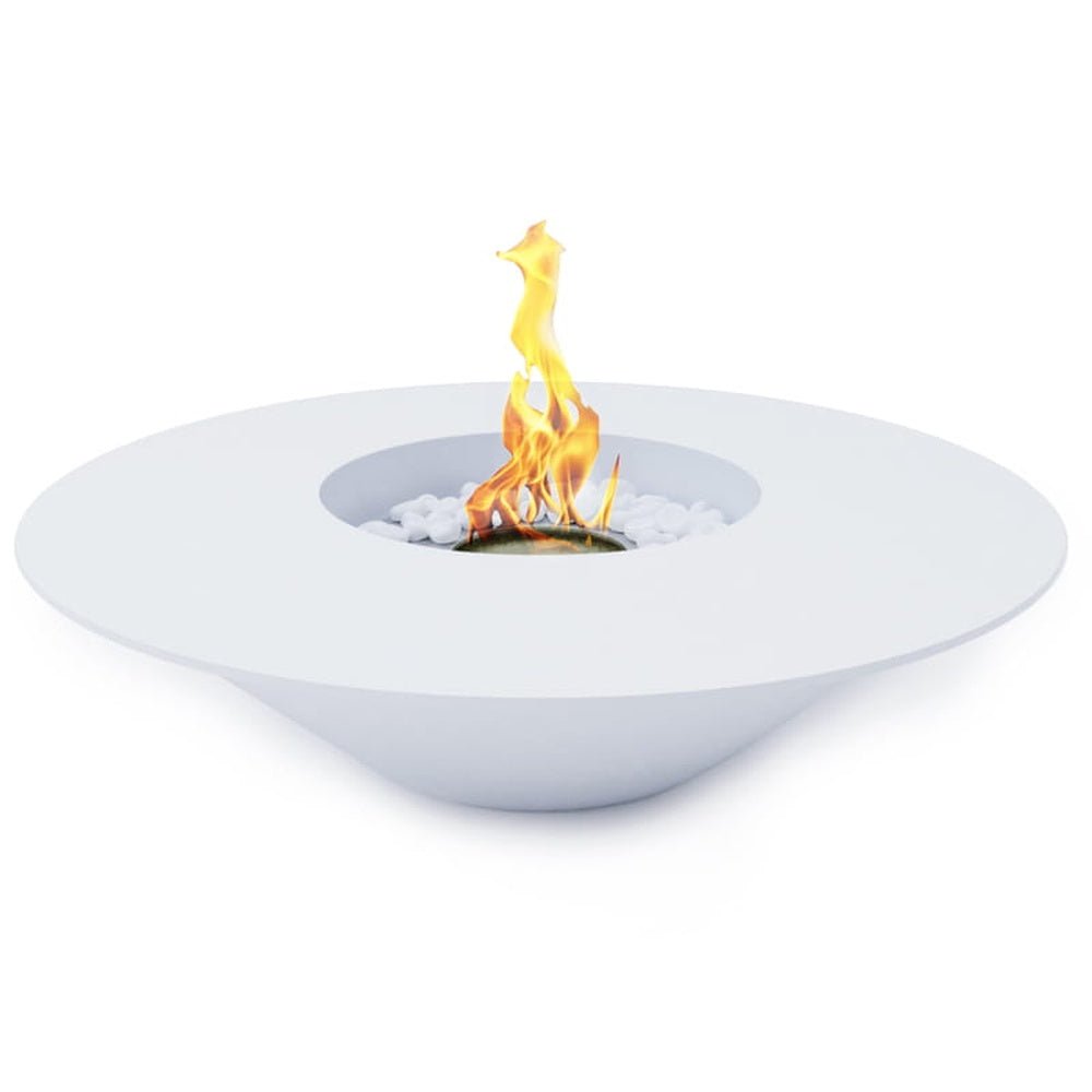 Biocamino Divina Fire Santorini da terra per esterno bianco o nero - Outdoor Privé