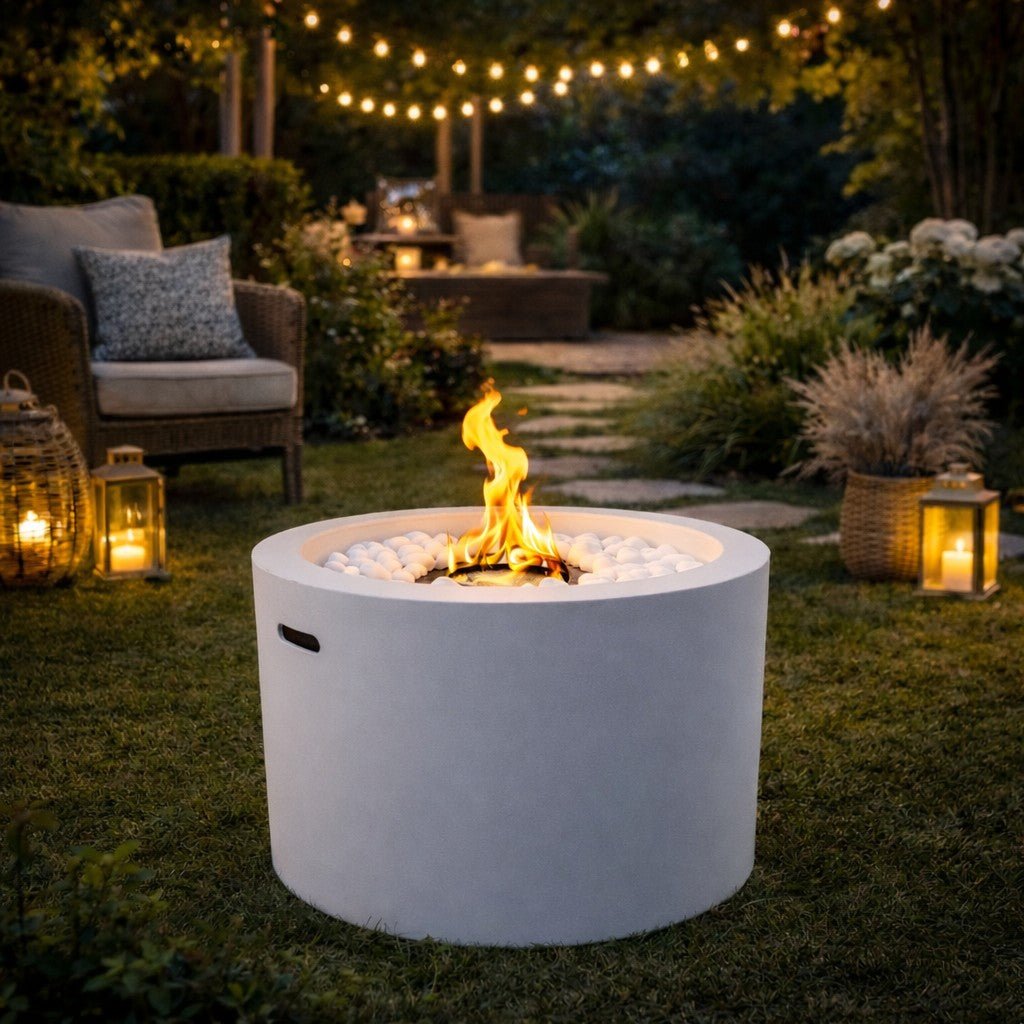 Biocamino Divina Fire Rodi da terra per esterno bianco o nero - Outdoor Privé