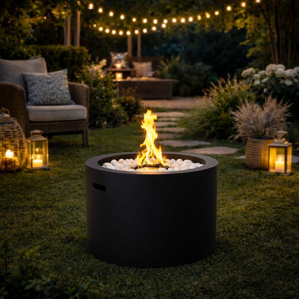 Biocamino Divina Fire Rodi da terra per esterno bianco o nero - Outdoor Privé