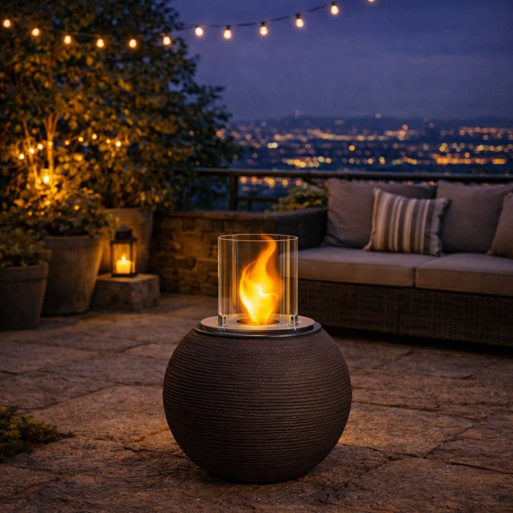Biocamino Divina Fire Botticelli da terra per interno ed esterno - Outdoor Privé