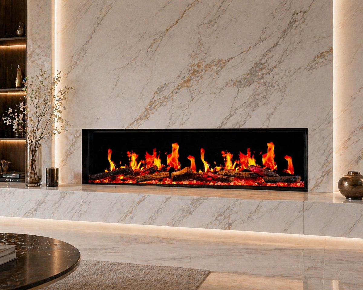 Camino elettrico Divina Fire Filadelfia 150 da incasso LCD e LED - Outdoor Privé