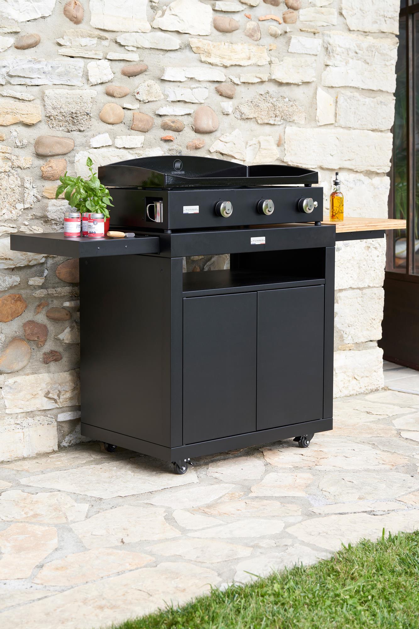 Carrello cucina Le Marquier ripiani laterali push - pull – DM80PPLTAE13 - Outdoor Privé