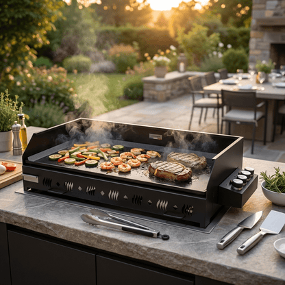 Plancha a gas Le Marquier Pakita 4105E – finitura Nero - Outdoor Privé