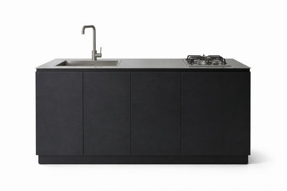 Cucina da esterno Flaminia Roma Smart 160 Manganese con piano cottura 1 fuoco e lavello - Outdoor Privé