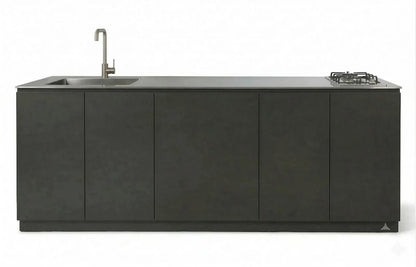 Cucina da esterno Flaminia Roma Smart 220 Manganese – piano cottura 1 fuoco e lavello - Outdoor Privé