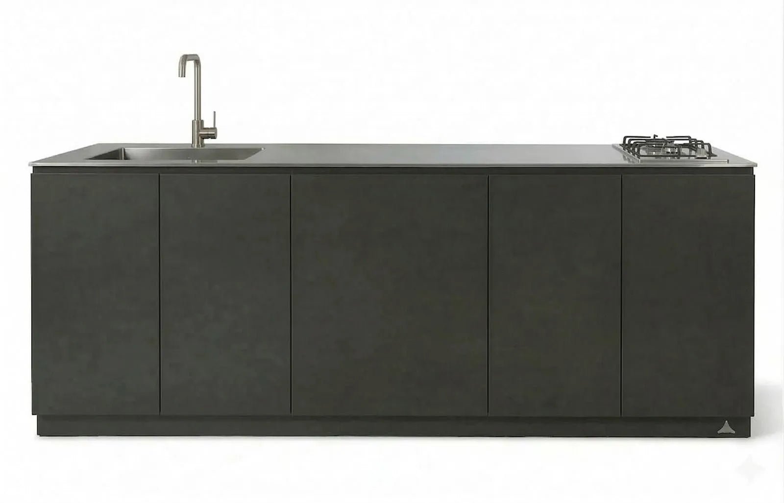 Cucina da esterno Flaminia Roma Smart 220 Manganese - Piano cottura 1 fuoco, frigorifero e lavello - Outdoor Privé