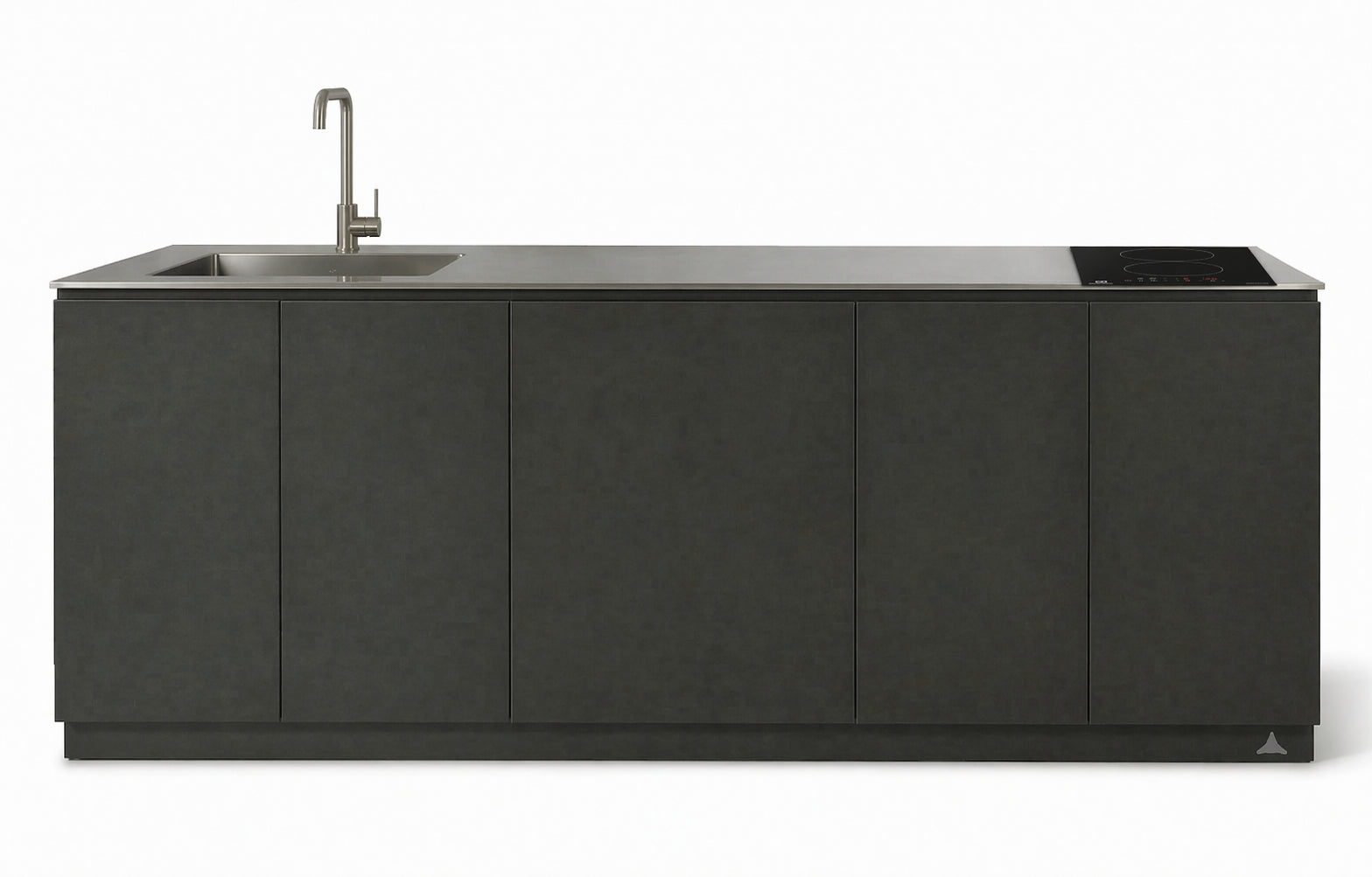 Cucina da esterno Flaminia Roma Smart 220 Manganese con induzione, frigorifero e lavello - Outdoor Privé