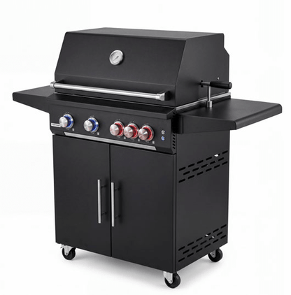 Barbecue a gas Status Mid e Max con carrello Fontana Forni - Outdoor Privé