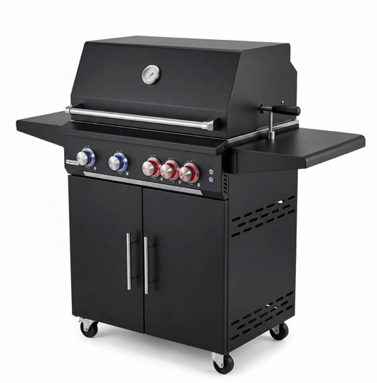 Barbecue a gas Status Mid e Max con carrello Fontana Forni - Outdoor Privé