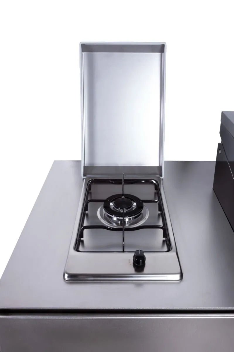 Cucina da esterno Flaminia Roma Smart 160 Manganese con piano cottura 1 fuoco e lavello - Outdoor Privé