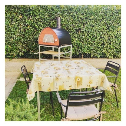 Forno a legna Pizza Party Portatile 70×70 – piano 60×60, 2 pizze - Outdoor Privé