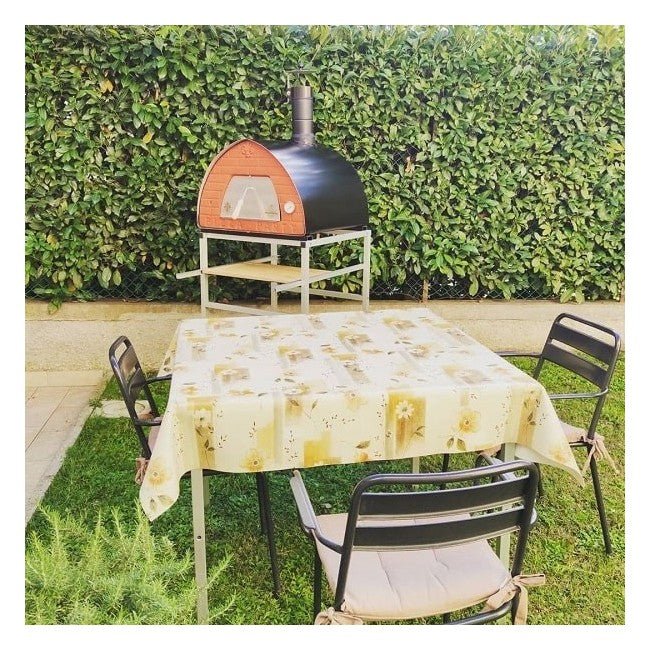 Forno a legna Pizza Party Portatile 70×70 – piano 60×60, 2 pizze - Outdoor Privé