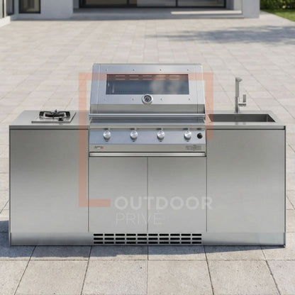 Barbecue a gas ad incasso Pianeta Grill Fry Top 750 - 5 Configurazioni disponibili - Outdoor Privé