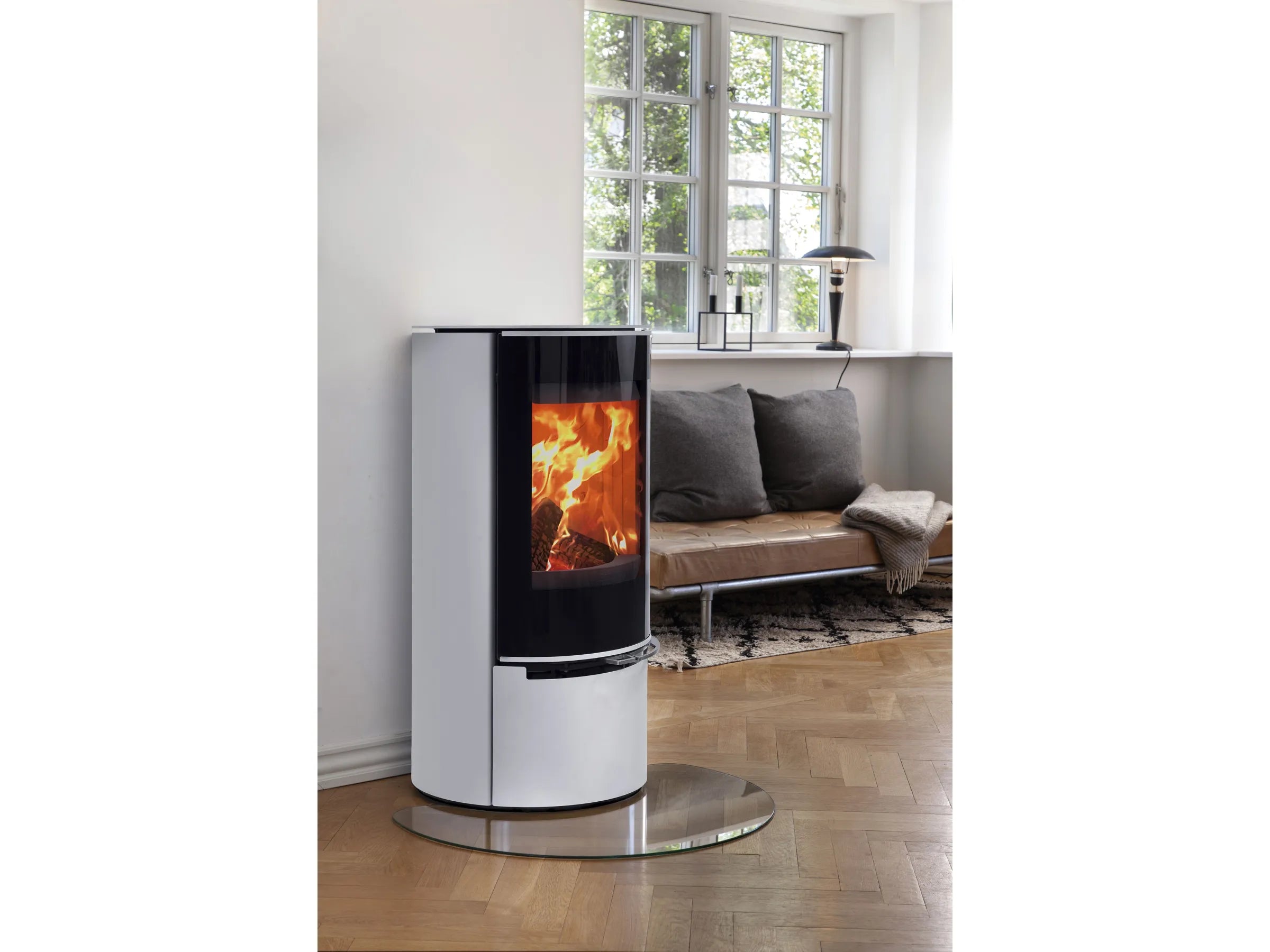 Stufa a legna Aduro 17.1 LUX bianca 6,5 kW | Ø150 top/post - Outdoor Privé