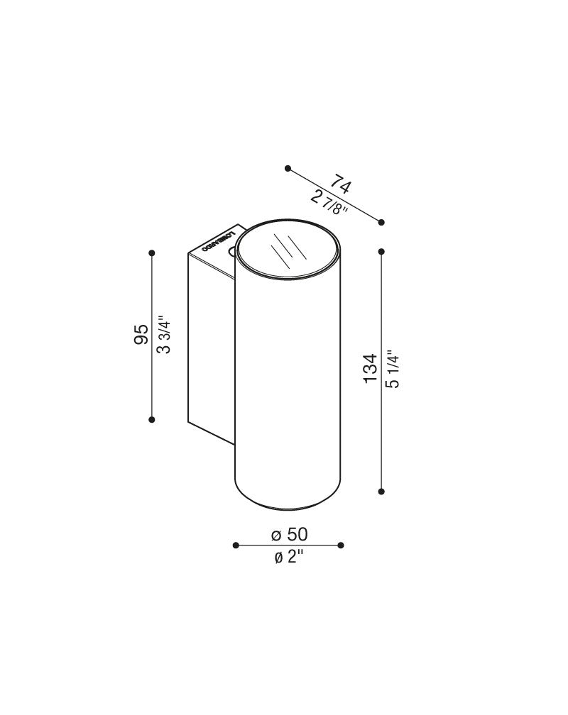 Applique da esterno Lombardo Ago nero 10W - 3000K - Outdoor Privé