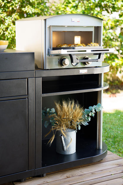 Modulo cucina Le Marquier MC80ARDE13 – 80×55 cm nero arrotondato destro - Outdoor Privé