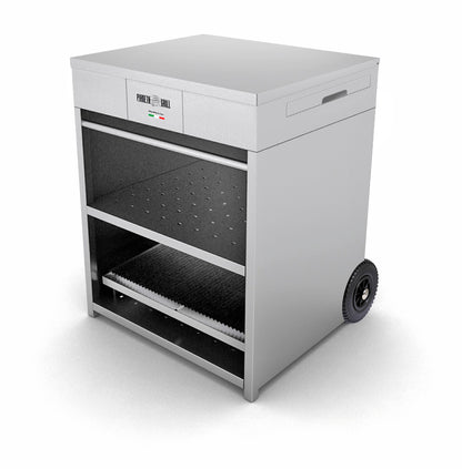 Barbecue Pianeta Grill Cubo inox con coperchio e ripiani richiusi