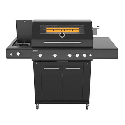 Barbecue a gas carrellato Pianeta Grill Sun Grill Range Black Edition Dual – 5 fuochi – vista principale