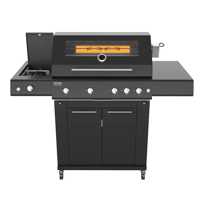 Barbecue a gas carrellato Pianeta Grill Sun Grill Range Black Edition Dual – 5 fuochi – vista principale