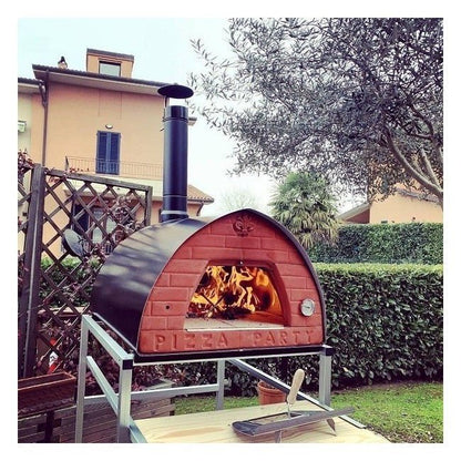 Forno a legna Pizza Party Pizzone 70×90 – 4 pizze, piano 60×80 cm - Outdoor Privé