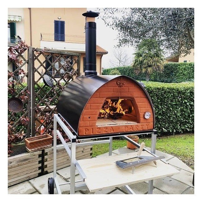 Forno a legna Pizza Party Pizzone 70×90 – 4 pizze, piano 60×80 cm - Outdoor Privé